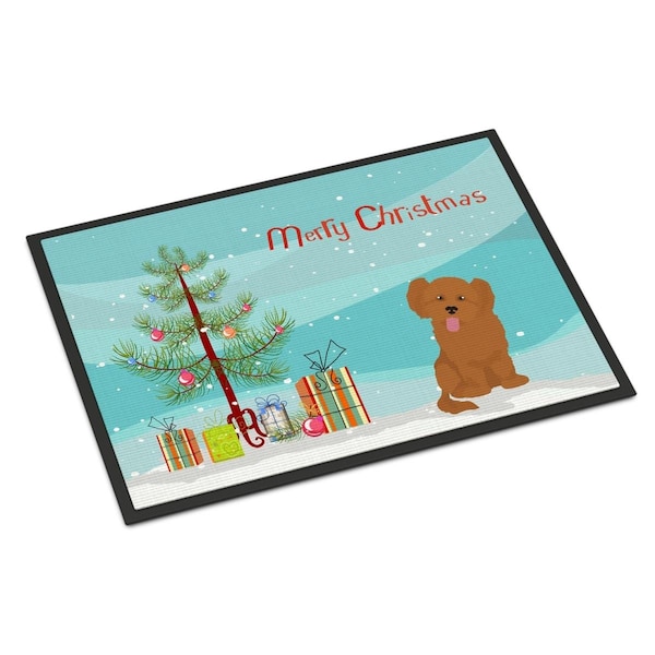 Carolines Treasures 24 x 36 in. Shih Poo No.3 Christmas Tree Indoor or Outdoor Mat CK3891JMAT - main